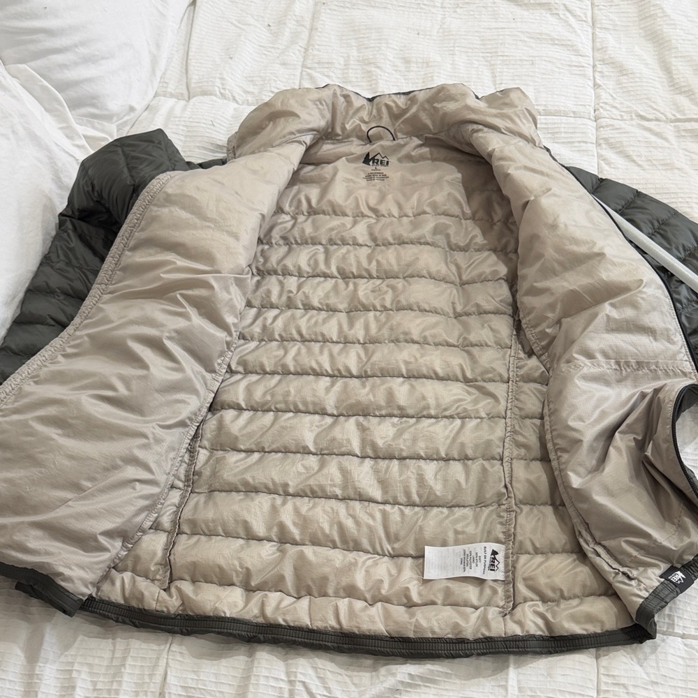 REI Women's Green Puffer Coat - Picture 8 of 8